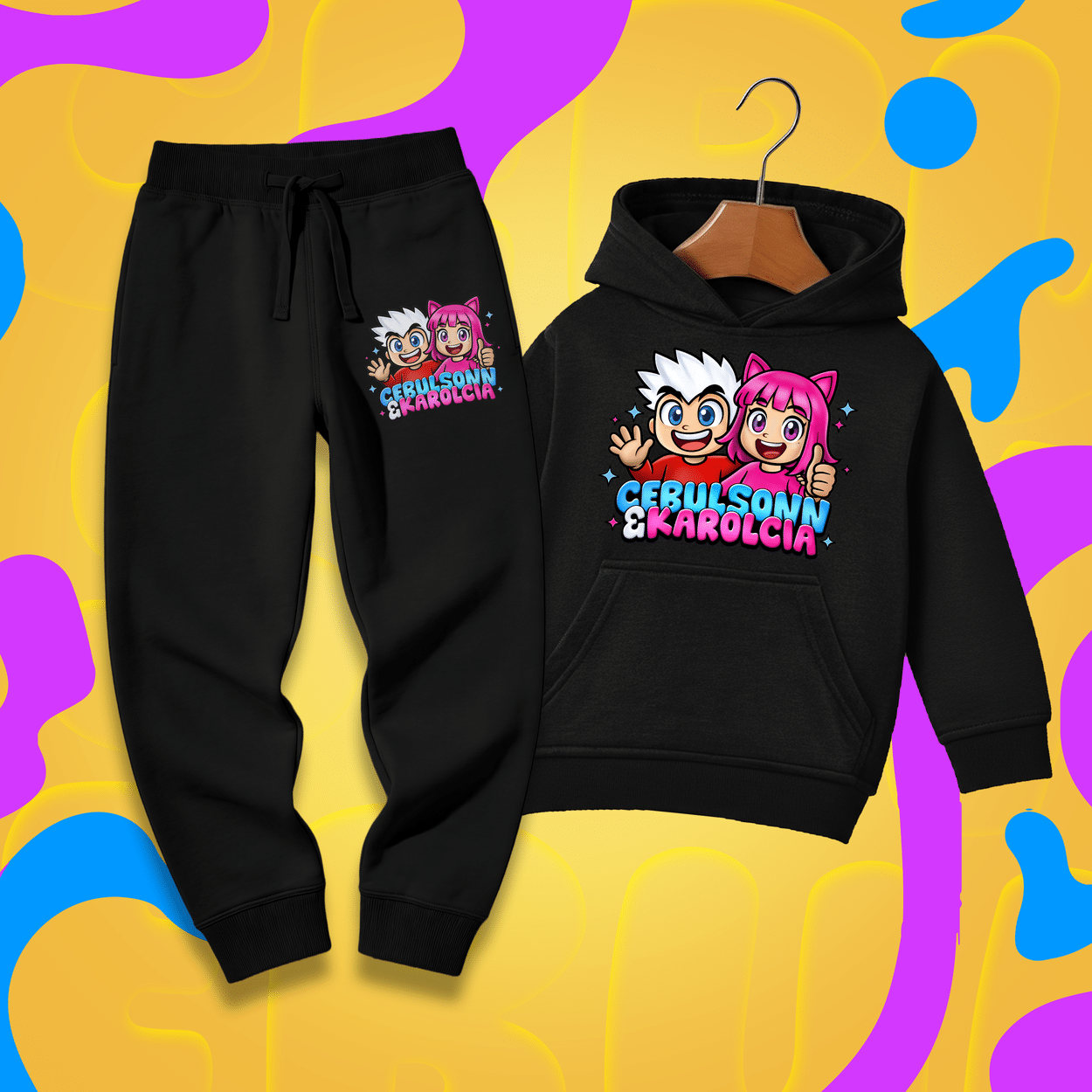 Zestaw Dresowy Cebulsonn&Karolcia - Czarny