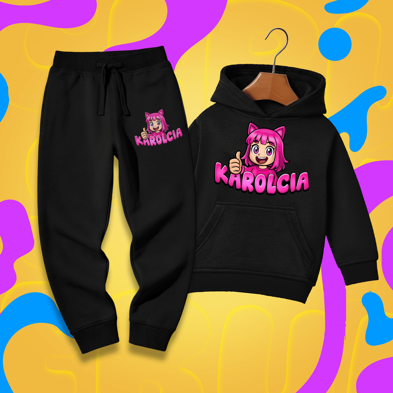 Zestaw Dresowy Karolcia - Czarny